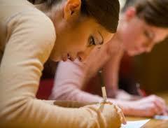 woman doing Exam